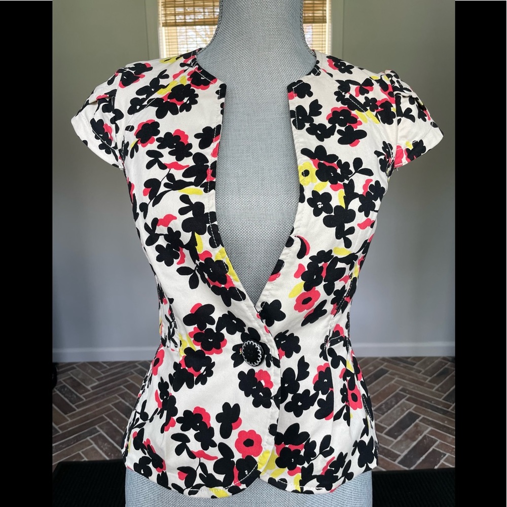Anthropologie Elevenses Short Sleeve Jacket Blazer! Size 0 XS